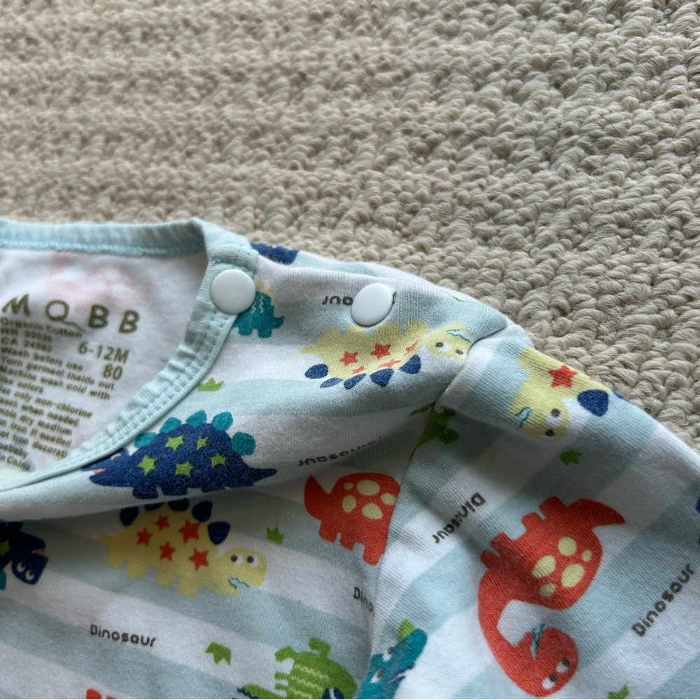 MQBB Dinosaur Organic Cotton 6-12M Sleep Gown - Picture 4 of 7